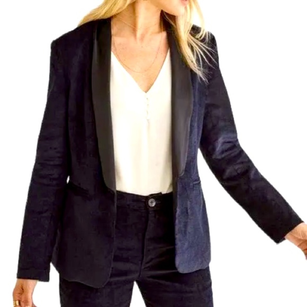 Amour Vert Women’s Rova Navy Corduroy Blazer Size XS
